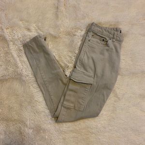 Forever 21 Cargo Zipper Ankle Pants